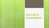 Cost of Commitment
